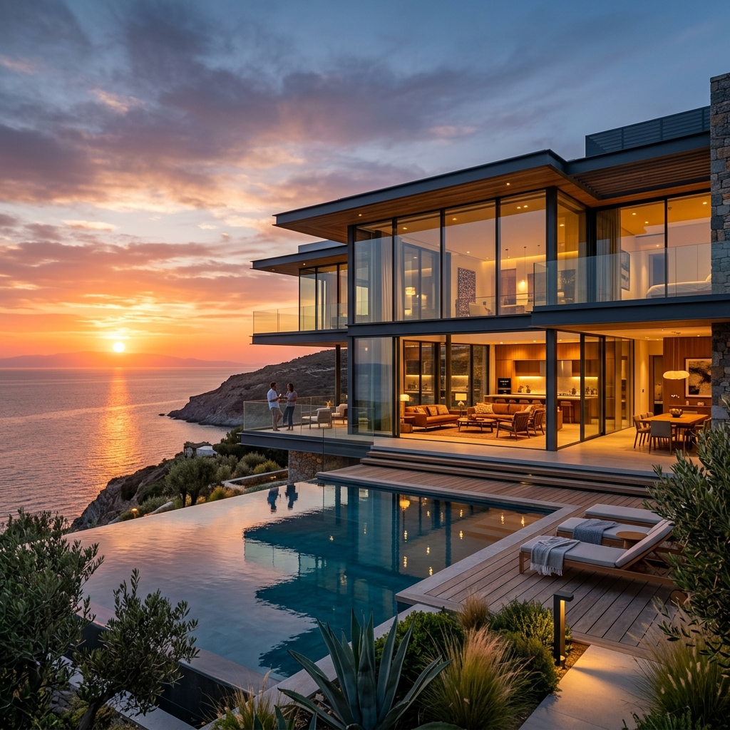 Exemplo visual de Imóvel e Mansão de Luxo gerada por IA